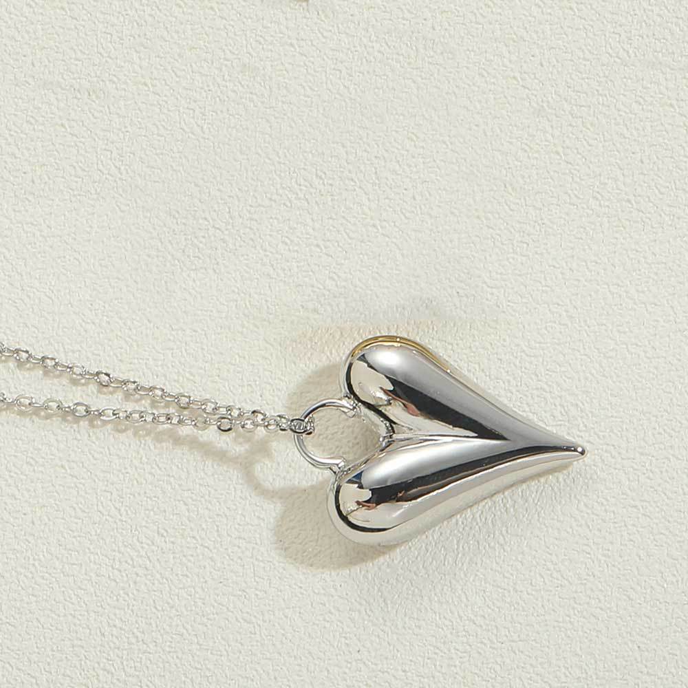 Wholesale Copper Plated 14K Gold Heart Shaped Pendant Clavicle Chain